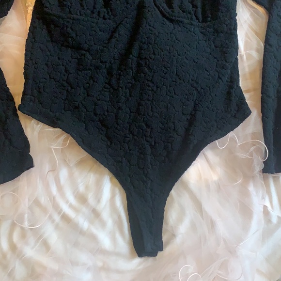 Wild Fable Long-Sleeved Black Lace Bodysuit - Picture 6 of 11